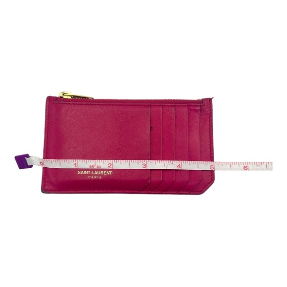 Saint Laurent Pink Wallet with Gold Accents - Picture 5 of 5